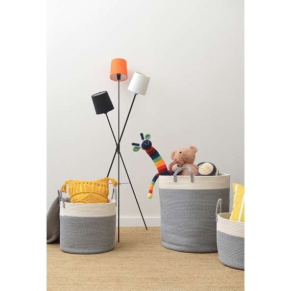 Корзина для хранения Iben, Ø50х54 см, кремовая/светло-серая