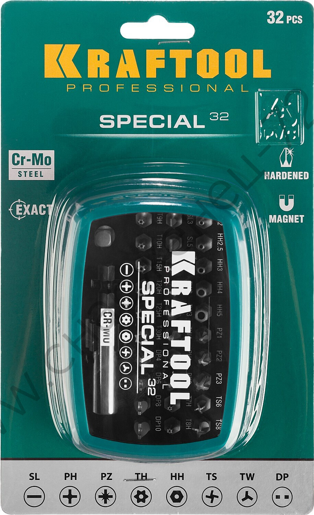 KRAFTOOL Special-32 с адаптером 32 шт, Набор специальных бит (2610-H32)