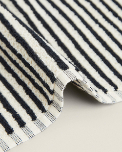 Zara Home - Хлопковое банное полотенце с окрашенной нитью, черный, 90х150 см