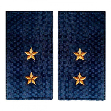 Фальшпогоны Полиция нового образца темно-синие вышит. прапорщик