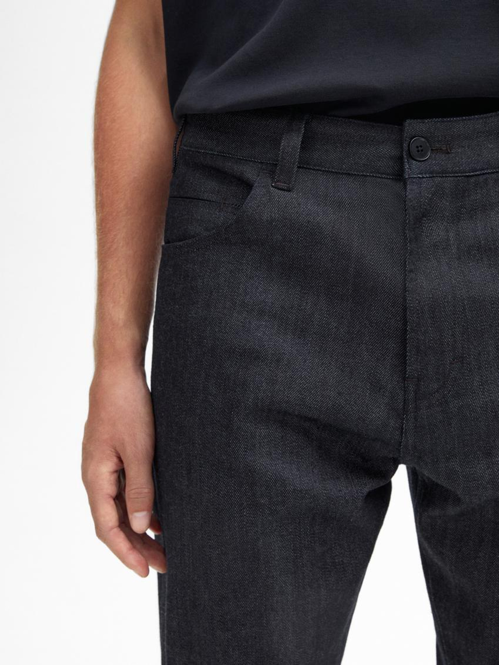 Massimo Dutti Джинсы свободного кроя из смесового хлопка, индиго