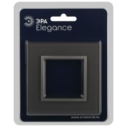 Рамка для розеток и выключателей ЭРА Elegance 14-5101-16 на 1 пост, стекло, титан