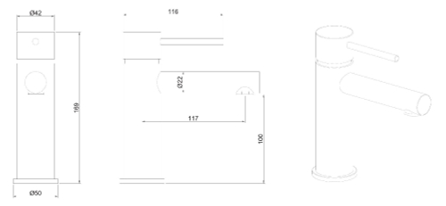 Смеситель для раковины Allen Brau Glotity 5.51001-00 Хром