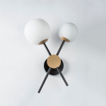 815620 Бра CROCO 2х40W E14 ЧЕРНЫЙ МАТОВЫЙ/ЗОЛОТО