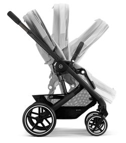 Детская коляска Cybex Balios S Lux BLK Aton B2 i-Size 3 в 1 Lava Grey с дождевиком/Volcano Black