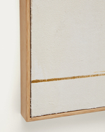 Salin Абстрактная картина с вертикальной льняной полосой 80 х 100 см