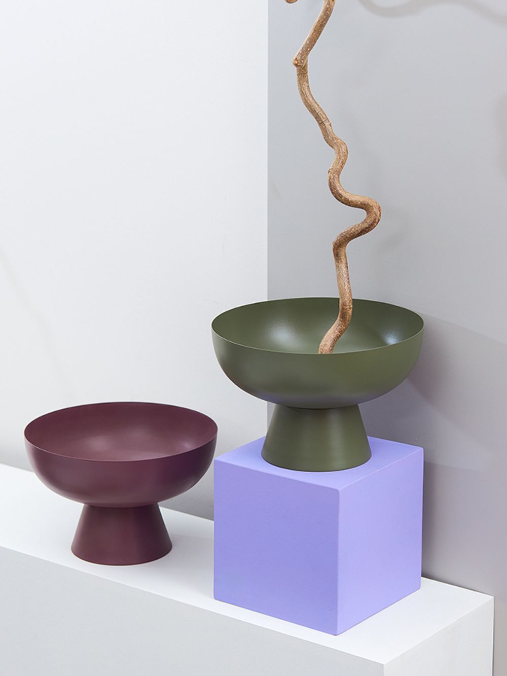 Блюдо на ножке Vivlend, Ø21 см, сливовое