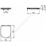 Сиденье для унитаза дюропласт микролифт черное TESI Ideal Standard T3527V3
