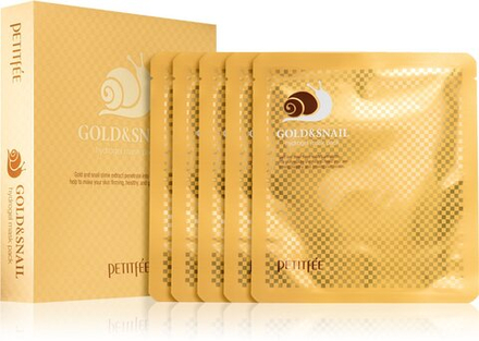 Petitfee Gold & Snail - Интенсивная гидрогелевая маска с экстрактом слизи улитки. /   5x30  g  / GTIN 8809239802896