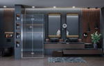 Душевое ограждение Ambassador Diamond 12011106L (100х100х200) квадрат,хром,стекло прозрачное,распашная-складная,1 место