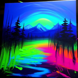 Краска AcidColors FLUORESCENT NEON акриловая Флуоресцентная художественная, желтый хром