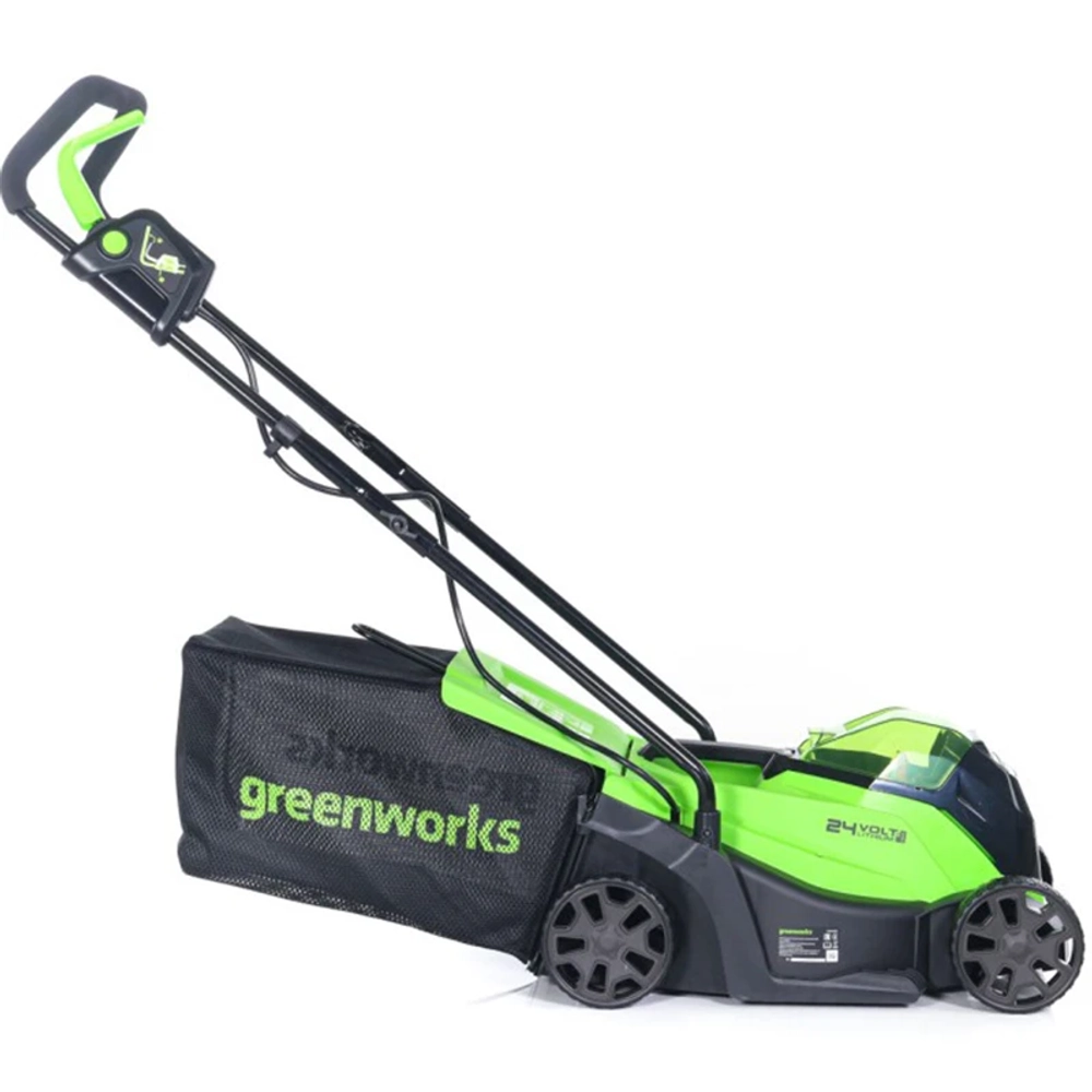 Аккумуляторная газонокосилка Greenworks GD24LM33K8 24В (1 x 8 Ач, ЗУ) нож 33 см, 2516107U8