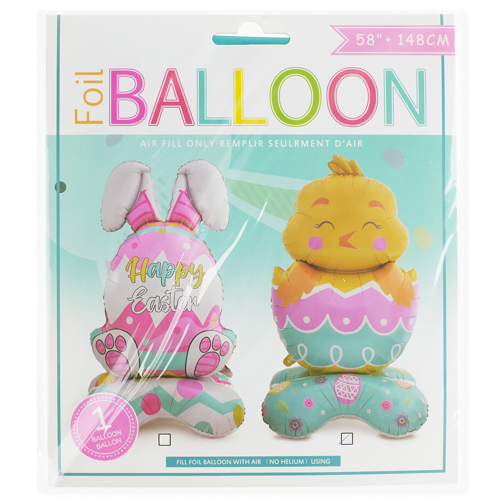 Фольгированный шар-фигура на подставке «Цыпленок в яйце» AIR, 147 см