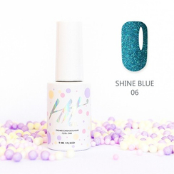 Гель-лак ТМ "HIT gel" №06 Shine Blue, 9 мл