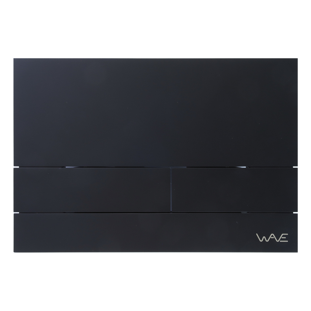 Кнопка смыва WAVE SS02AV универсальная, ЧЕРНЫЙ МАТОВЫЙ, прямоугольная, НЕРЖ