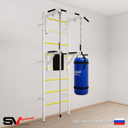 Шведская стенка Sv Sport 5701 (Турник стандарт/Брусья/Канат/Цепь/Мешок 15кг)