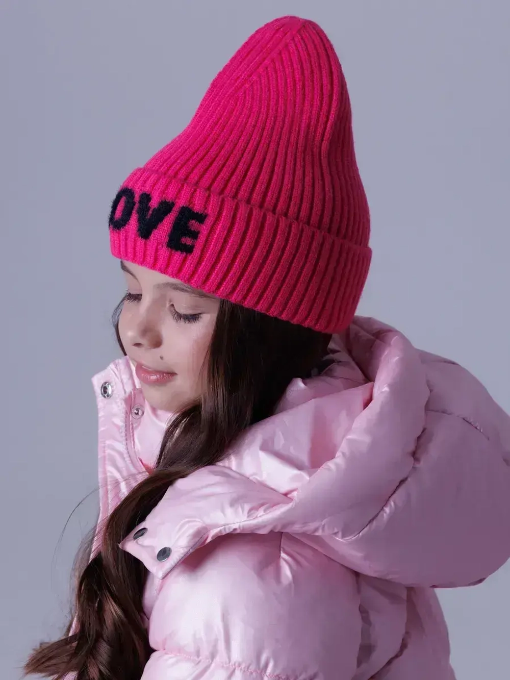 Шапка для девочки осенняя вязаная