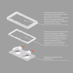 DK2122-SCB Закладная панель SCB для DK2122, ПВХ