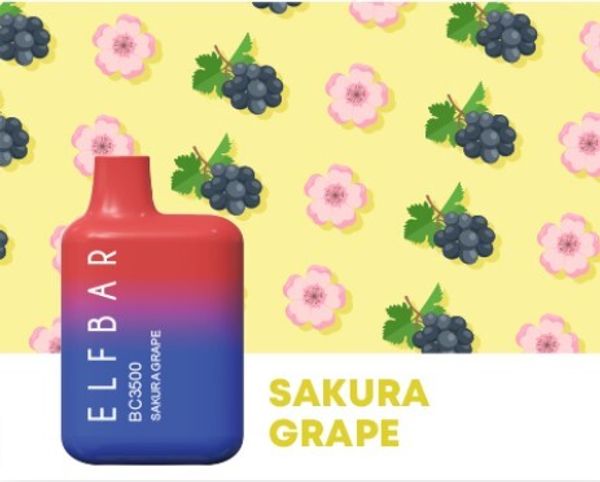 Купить Одноразовый Pod Elf bar BC3000 - Sakura Grape (3000 затяжек)