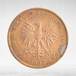 Poland, 5 Zlotys (2nd Eagle Design), 1987, VF