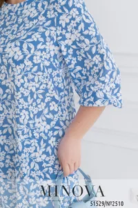 Платье 2510-голубой Minova