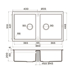 Кухонная мойка Omoikiri Kitagawa 86-2-WH