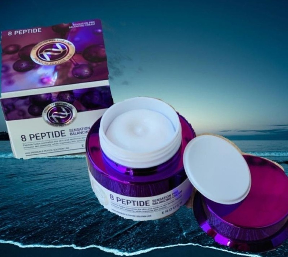 Enough 8 Peptide Sensation Pro Balancing Cream восстанавливающий крем с пептидами