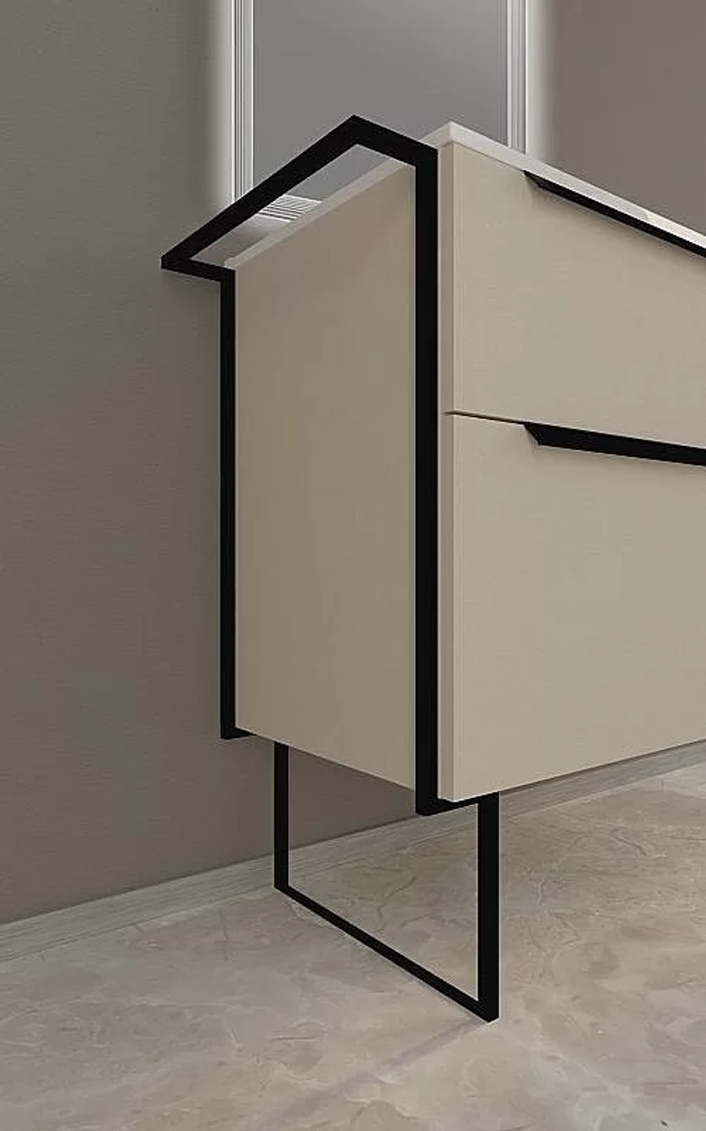 Тумба с раковиной Cezares URBAN 74 55159 75 Spatolato bianco