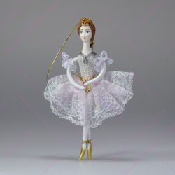 Ёлочная игрушка Балерина кружевная