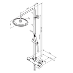 Душевая система c термостатом Damixa Scandinavian Pure 936800300 Черный