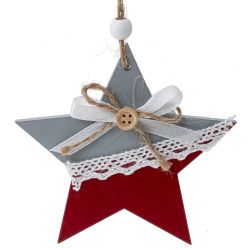 GAEM Изделие декоративное подвесное "Ангел/Ёлка/Звезда", L9 W1 H11,5 см, 3в.