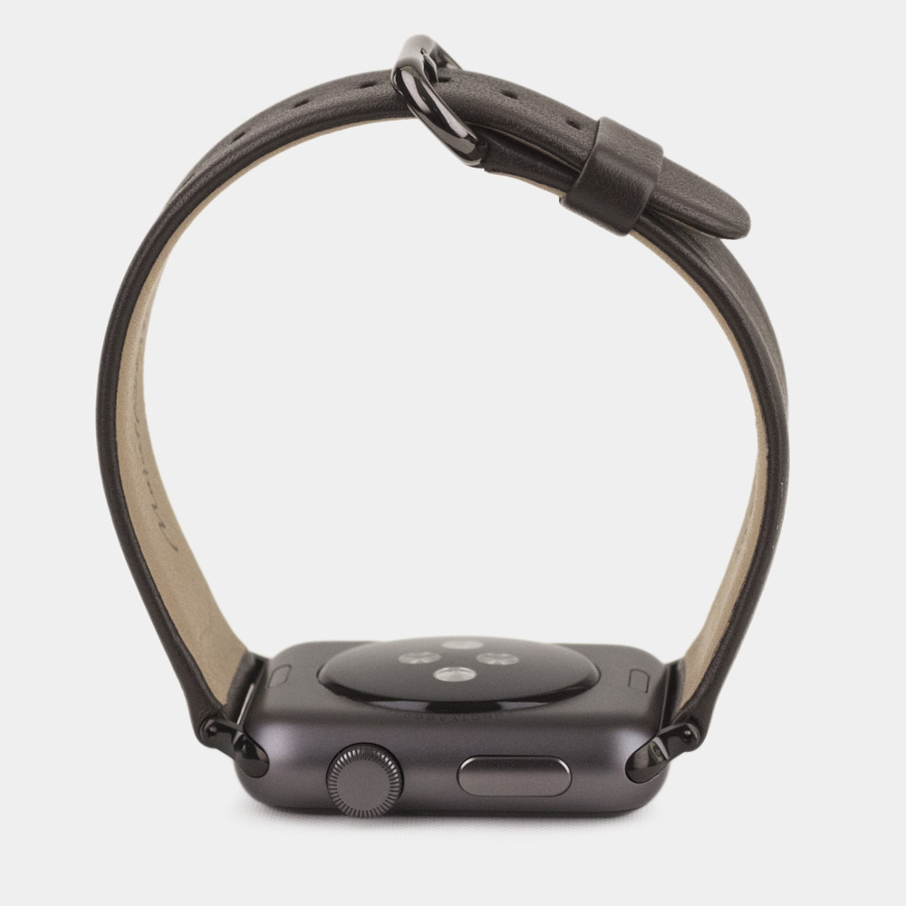 Ремешок для Apple Watch 44/45/46 mm из кожи теленка, темно-коричневого цвета