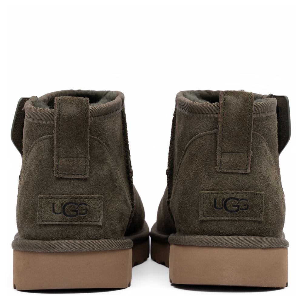 UGG Mens Classic Ultra Mini Zip Boot Khaki