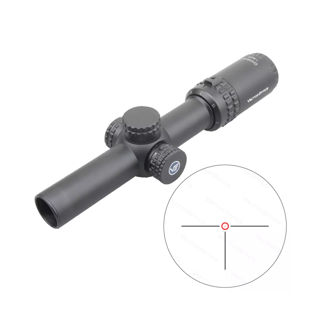 Оптический прицел Grimlock 1-4x24, Vector Optics ( Сетка VTC-DND / с подсветкой )
