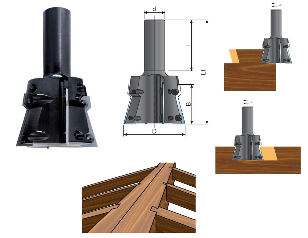 НМ фреза D.60x38x102 d.20 Z4+RT LH