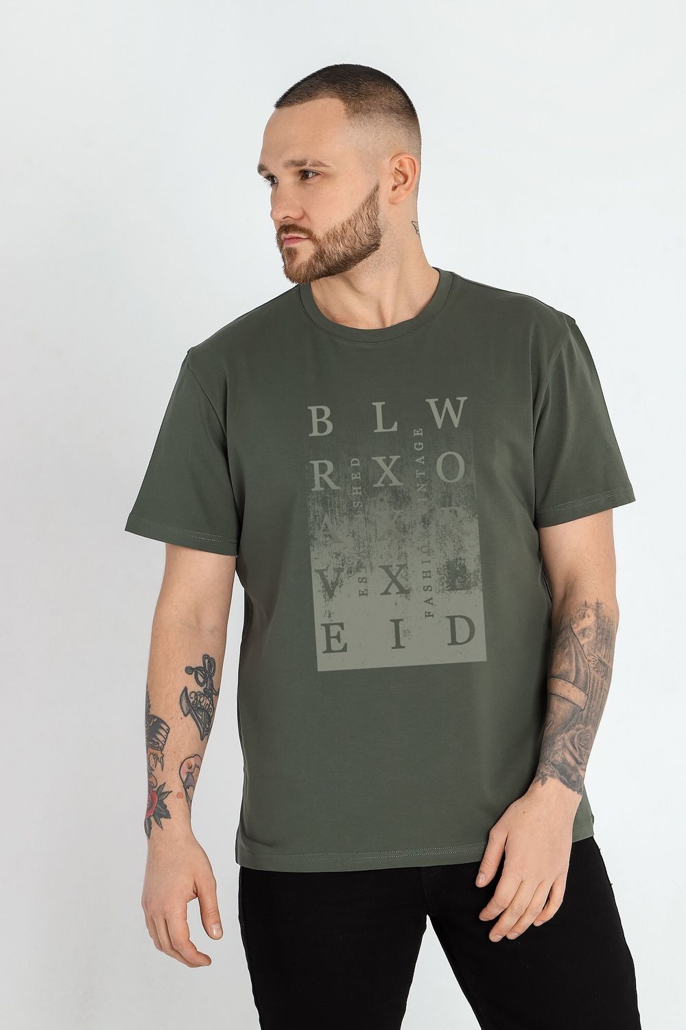 Фуфайка (футболка) мужская Клаб-3У Виотекс ХАКИ