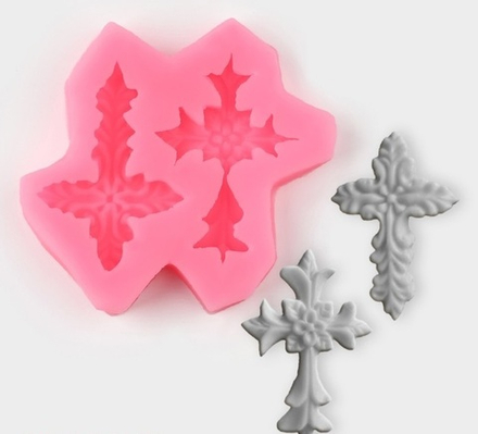 Молд силиконовый для заливки "Крестики" 7*7см