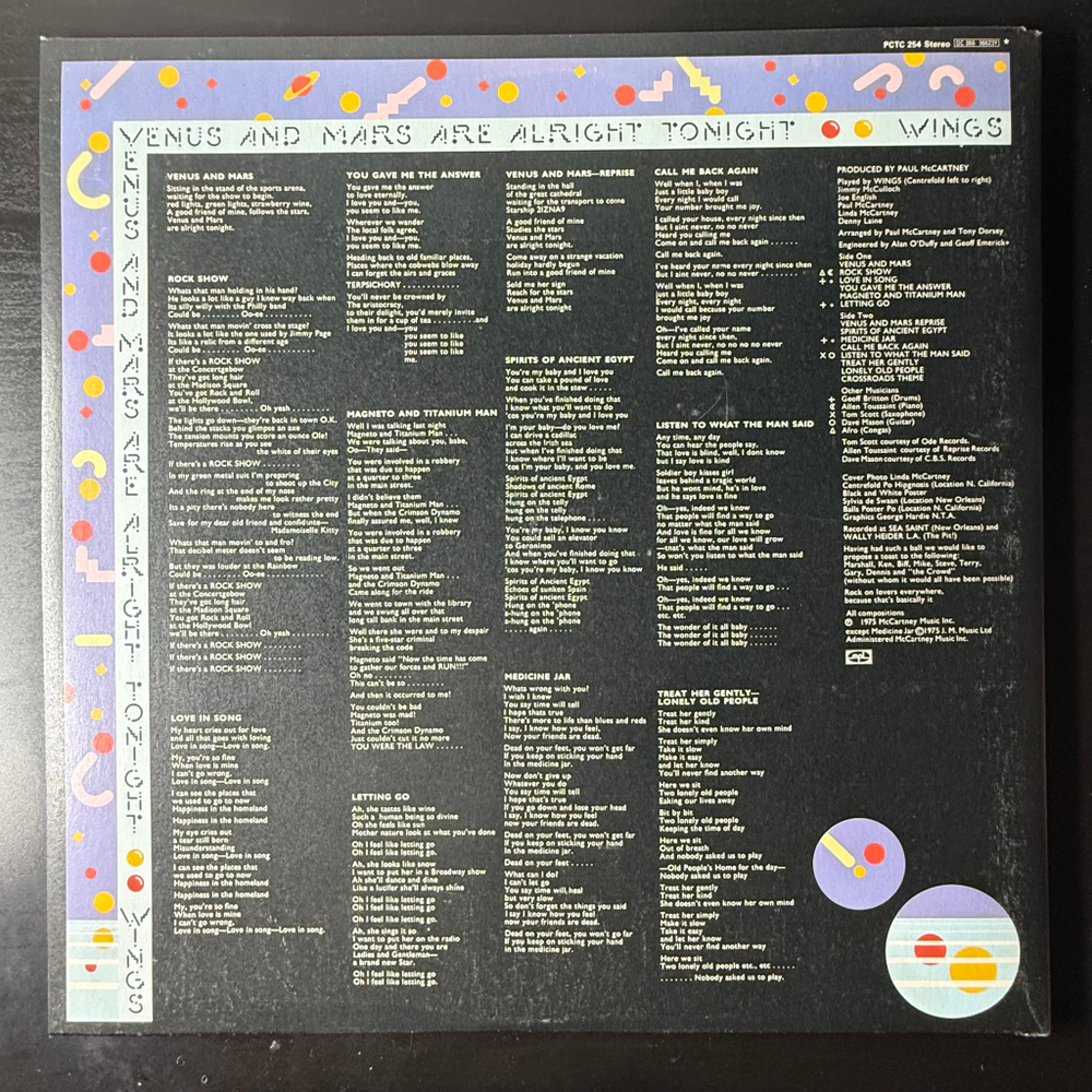 Виниловая пластинка Wings – Venus And Mars LP
