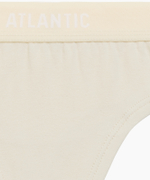 Трусы женские стринги Atlantic, набор из 3 шт., хлопок, бежевые + ванильные + светло-голубые, 3CLP-013