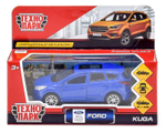 Модель ин. мет. "Ford Kuga" 12см. открыв. двери, синий, коробка KUGA-BU (Технопарк)