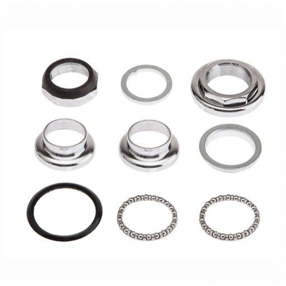 Детали рулевой колонки 1-1/8" резьбовая хром FP-H803