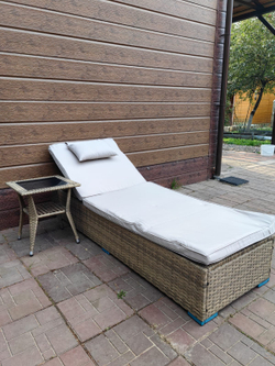 Шезлонг из искусственного ротанга Орландо цвет Greige