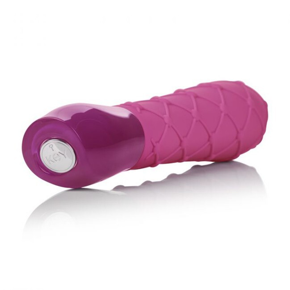 Мощный фактурный силиконовый вибратор Ceres Lace Massager (7 режимов) (Цвет: фиолетовый)