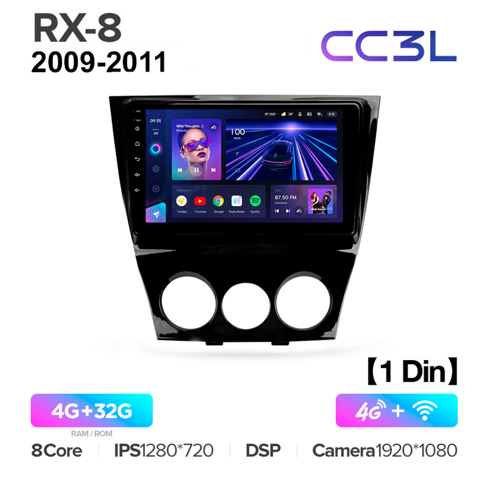 Teyes CC3L 9"для Mazda RX-8 SE 2009-2011