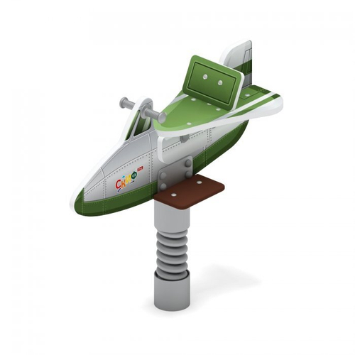 Качалка на пружине Самолетик (зеленый) ИО 22.03.02-01