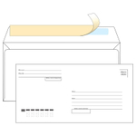 Конверт Е65 OfficeSpace (110х220 мм) белый, с подсказом, отрывная лента