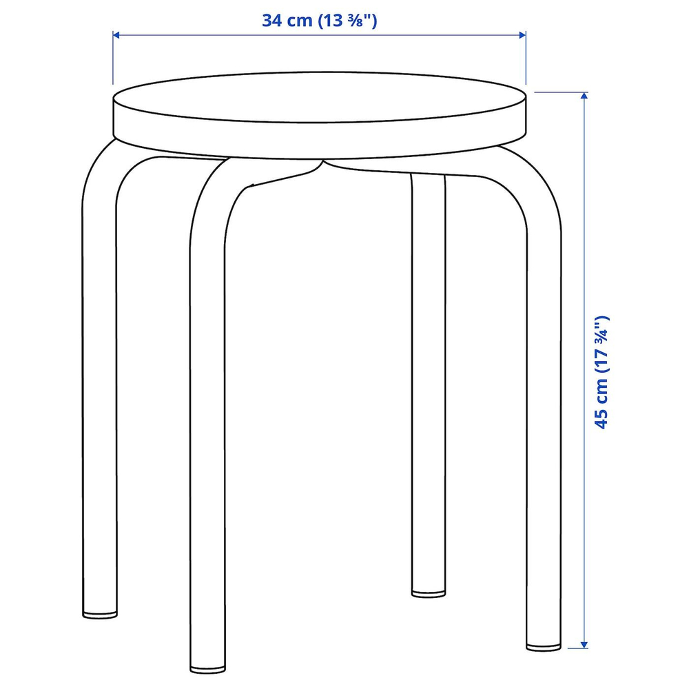 Табурет IKEA DOMSTEN, Оранжевый