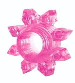 Розовое эрекционное кольцо Cockring star (Цвет: розовый)