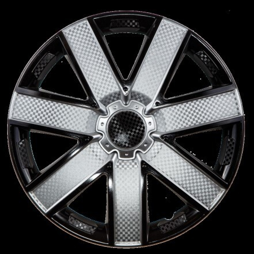 Колпак колеса R16 Галакси микс серебристо-черный 2шт (в мешке 8 упак) (LION)