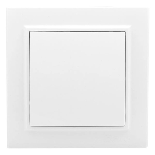 Выключатель 1-клавишный 10А IP20 EKF Basic Минск белый ERV10-021-10